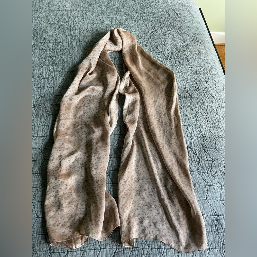 Floral Beige Scarf